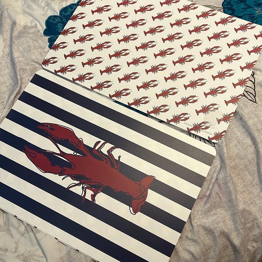 Destination Holiday Reversible Lobster Crawfish Placemats